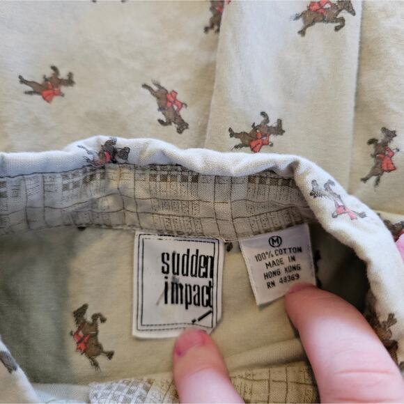 Sudden Impact women's vintage 80's/90's horse theme shirt size m - Picture 13 of 16
